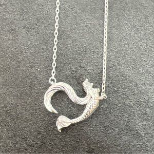 NEW Jeulia Sterling Silver “Dancing By The Moonlight” Mermaid Necklace 17” Chain